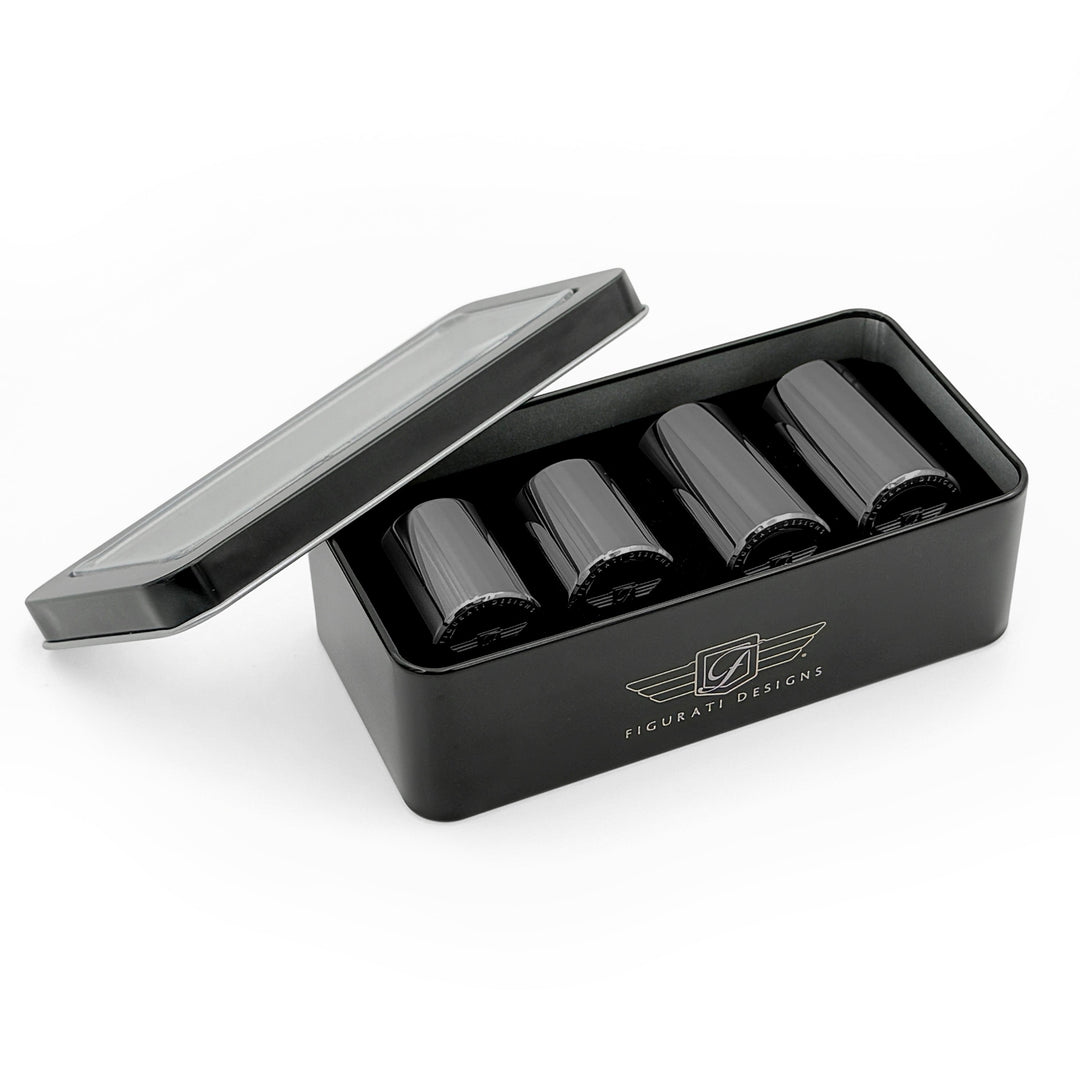 Figurati Designs – Docking Cover Set for Harley-Davidson - Stainless-Steel Black – FD01-DC-SET-BLK