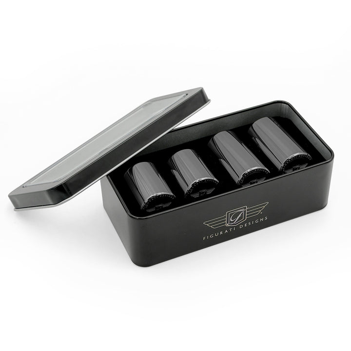 Figurati Designs – Docking Cover Set for Harley-Davidson - Stainless-Steel Black – FD01-DC-SET-BLK