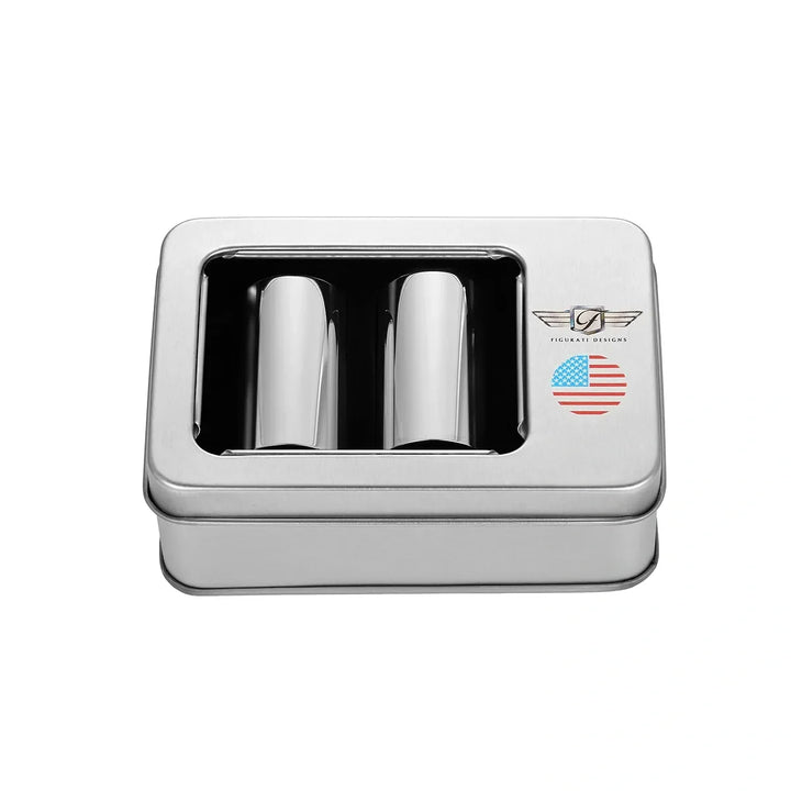 Figurati Designs – Harley-Davidson Stainless-Steel Red White & Blue American Flag Docking Covers – FD20-DC-25.2/46.5-SS