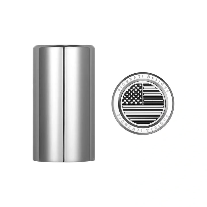 Figurati Designs – Harley-Davidson Stainless-Steel American Flag Docking Covers – FD26-DC-25.2/46.5-SS