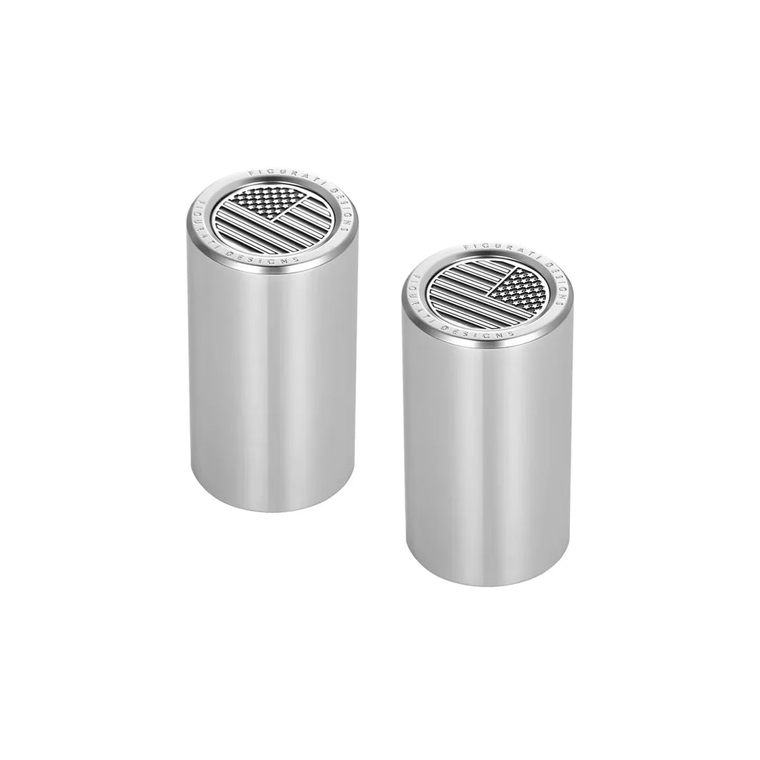 Figurati Designs – Harley-Davidson Stainless-Steel American Flag Docking Covers – FD26-DC-25.2/46.5-SS