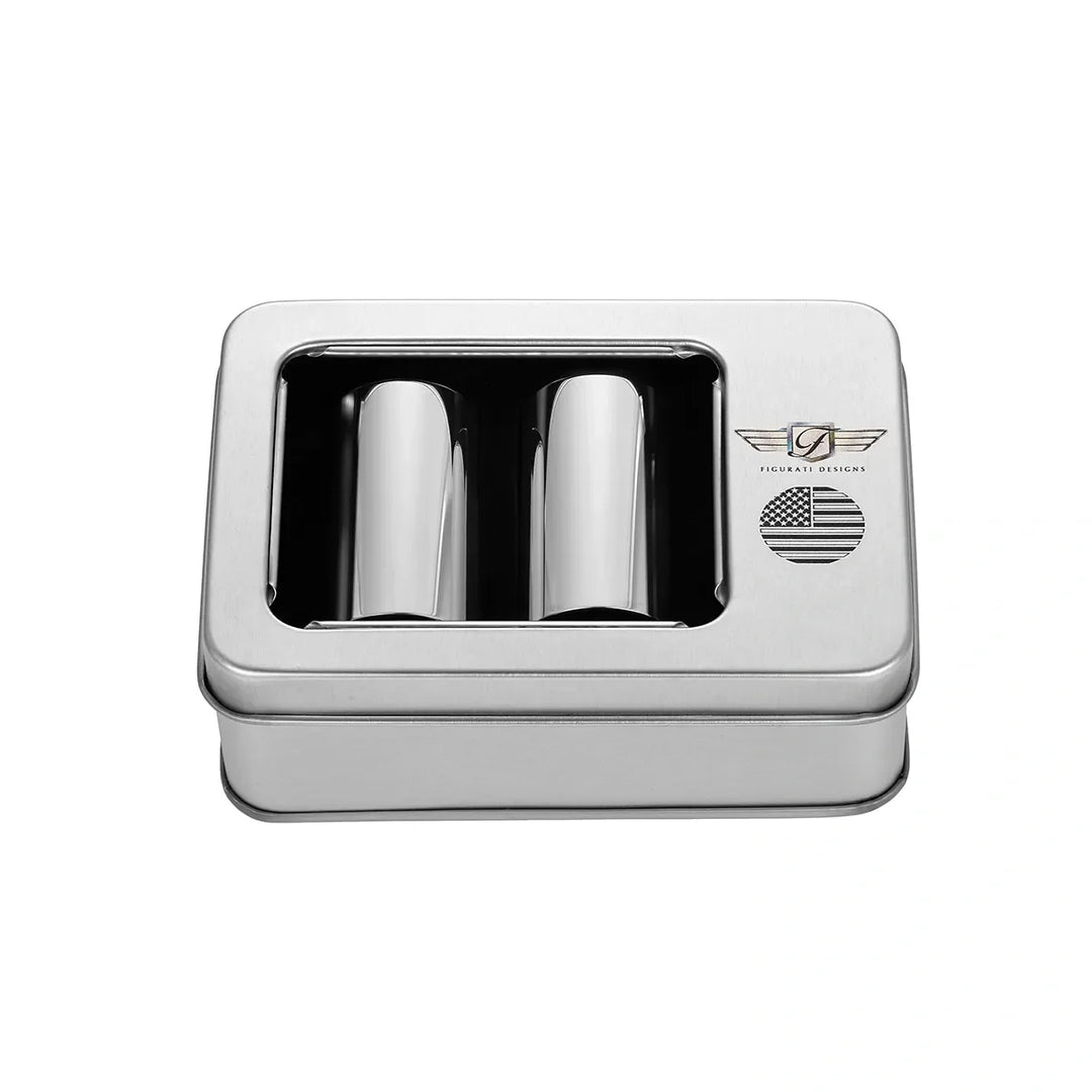 Figurati Designs – Harley-Davidson Stainless-Steel American Flag Docking Covers – FD26-DC-25.2/46.5-SS