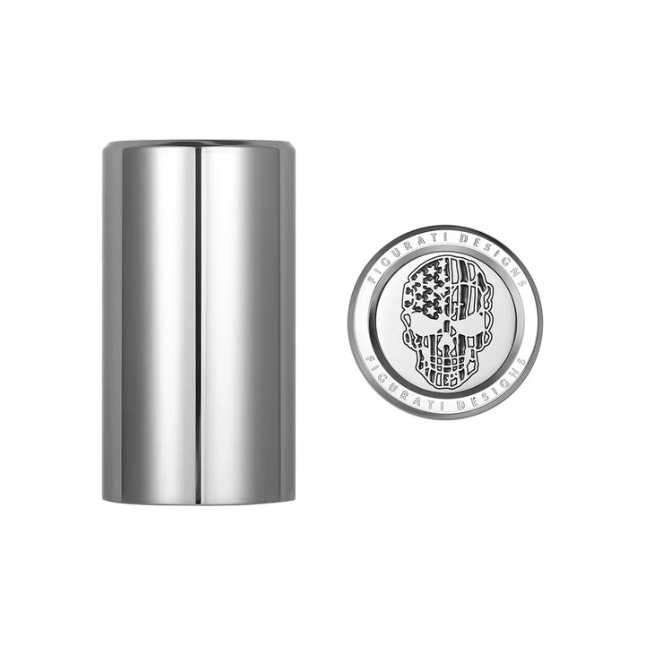 Figurati Designs – Harley-Davidson Stainless-Steel American Flag Skull Docking Hardware – FD27-DC-25.2/46.5-SS