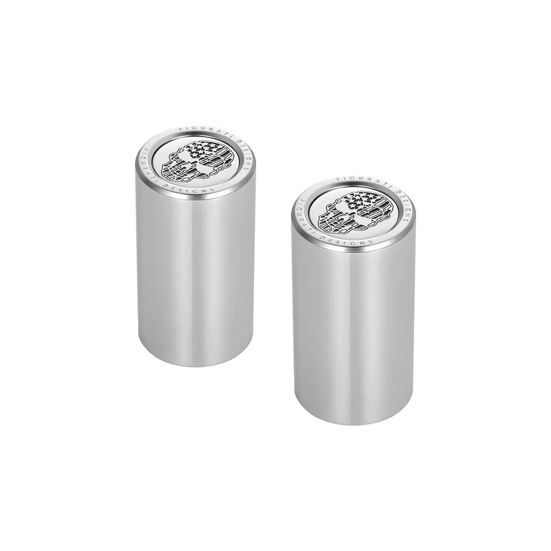 Figurati Designs – Harley-Davidson Stainless-Steel American Flag Skull Docking Hardware – FD27-DC-25.2/46.5-SS