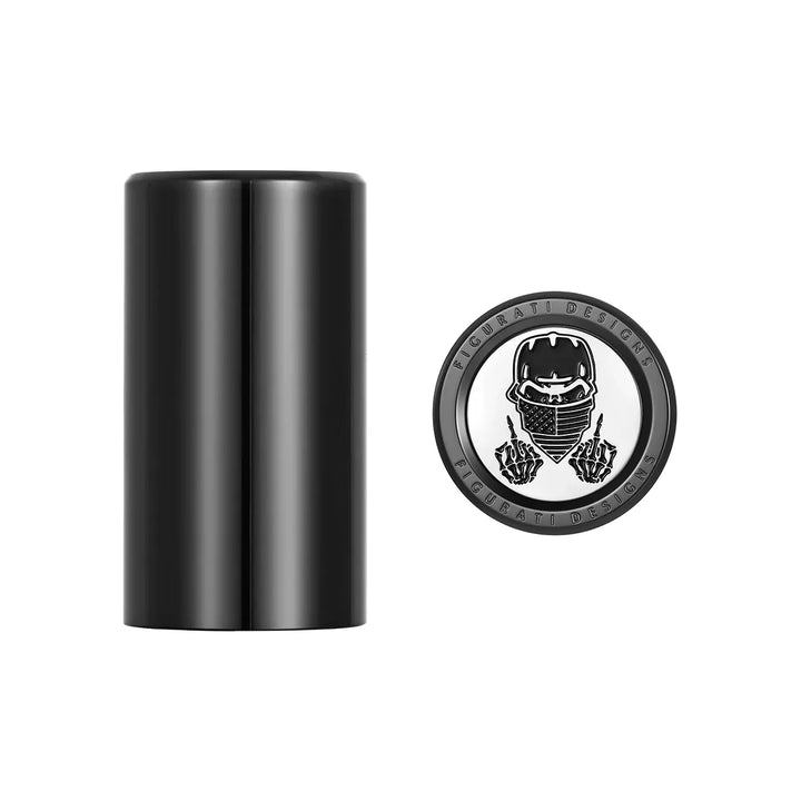 Figurati Designs – Harley-Davidson Stainless-Steel In Black Masked Skull Docking Hardware – FD29-DC-25.2/46.5-BLK