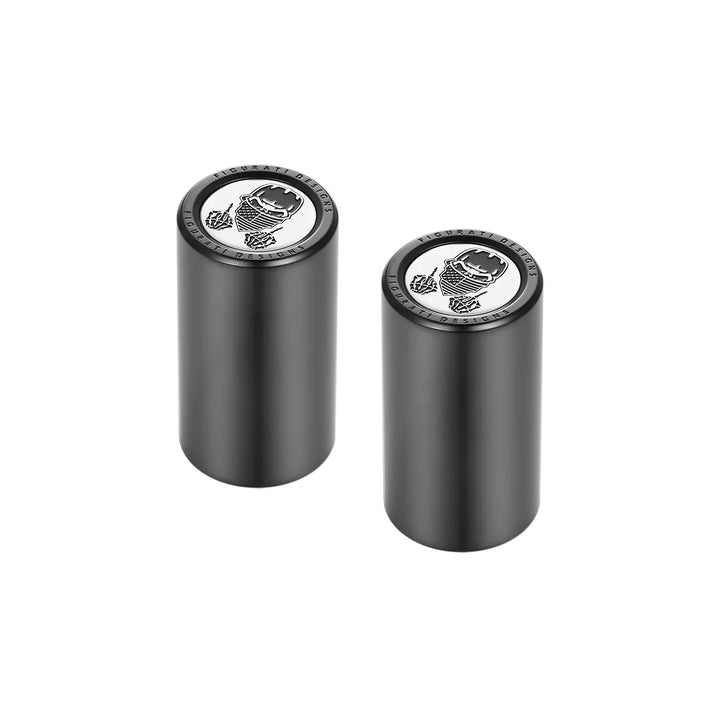Figurati Designs – Harley-Davidson Stainless-Steel In Black Masked Skull Docking Hardware – FD29-DC-25.2/46.5-BLK