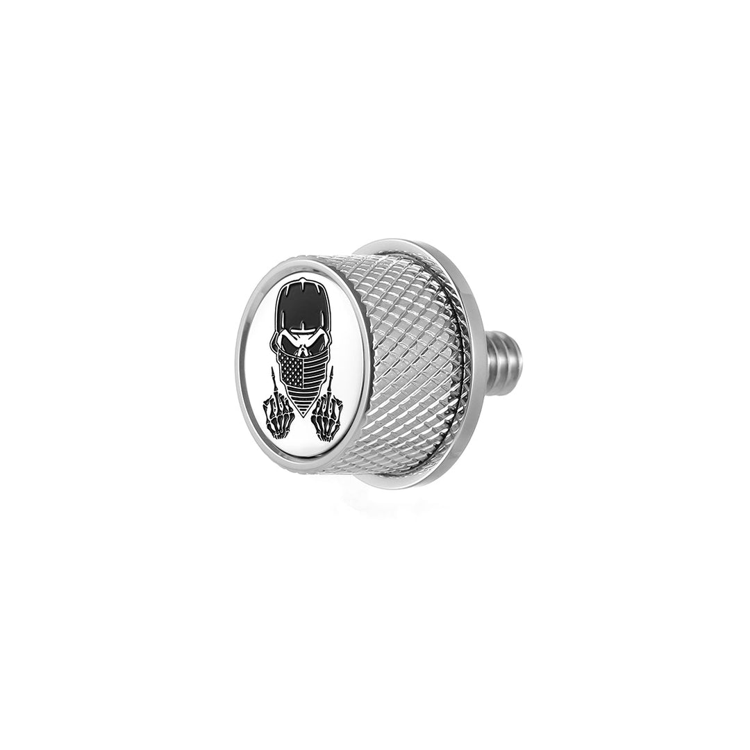 Figurati Designs – Stainless-Steel Masked Skull Seat Screw – FD29-SEAT_SCREW-SS