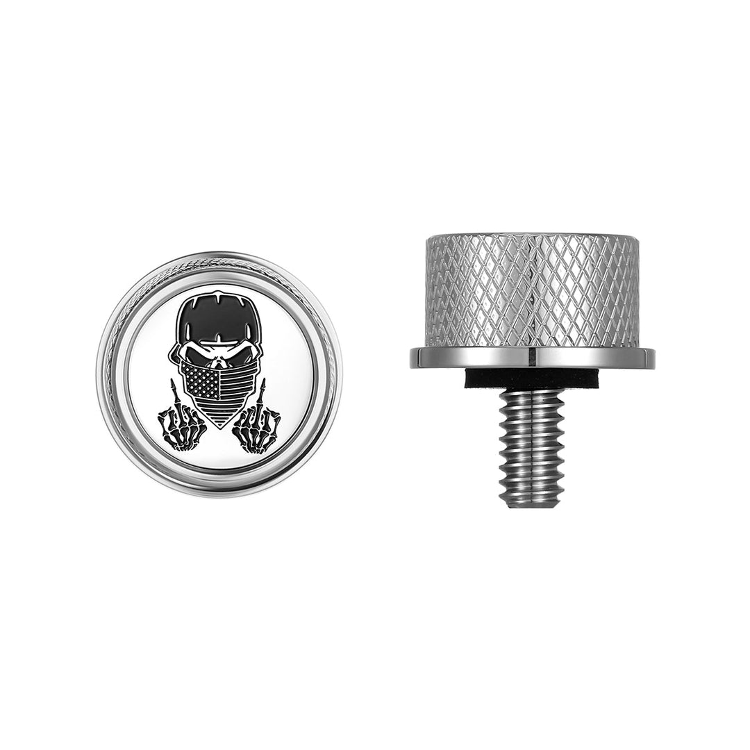 Figurati Designs – Stainless-Steel Masked Skull Seat Screw – FD29-SEAT_SCREW-SS