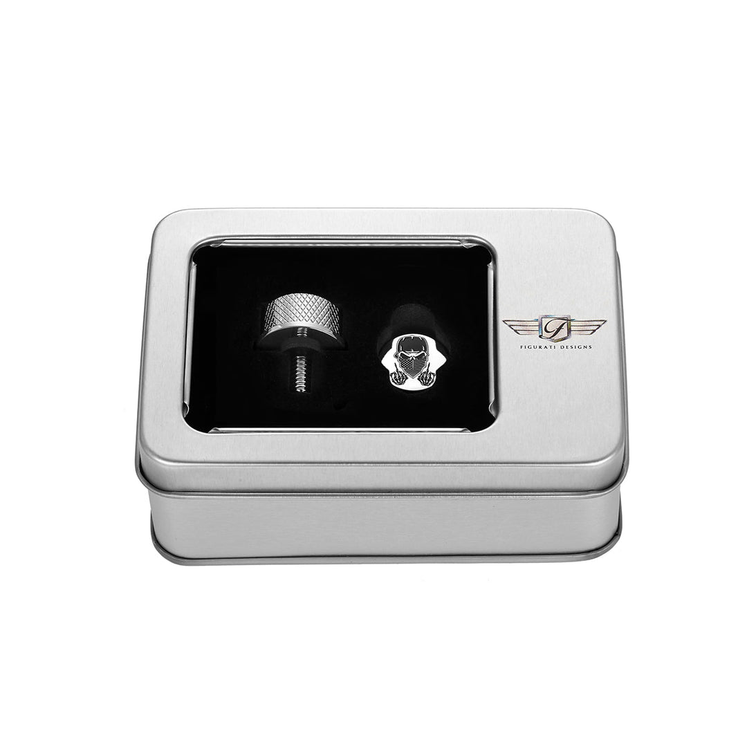 Figurati Designs – Stainless-Steel Masked Skull Seat Screw – FD29-SEAT_SCREW-SS
