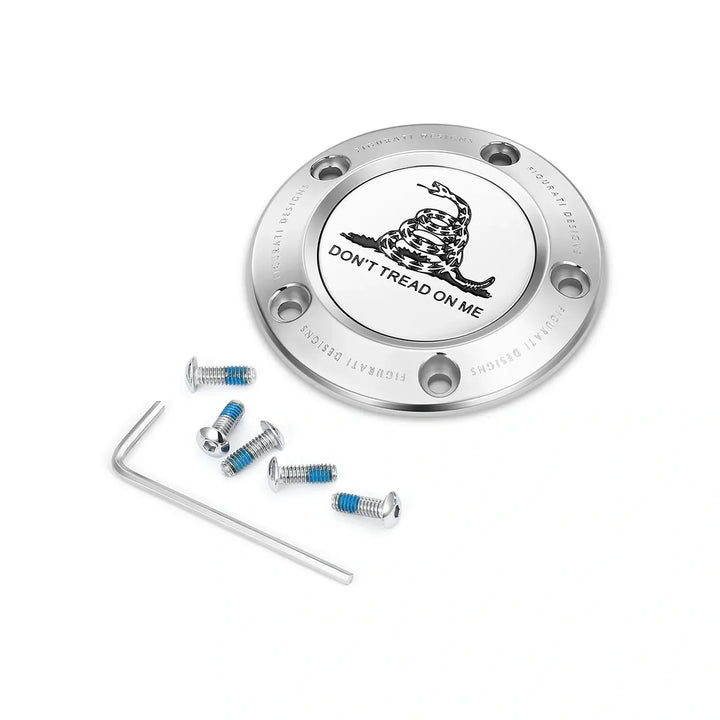 Figurati Designs – Harley-Davidson Stainless-Steel Don't Tread on Me Twin Cam Timing Cover – FD40-TC-5H-SS