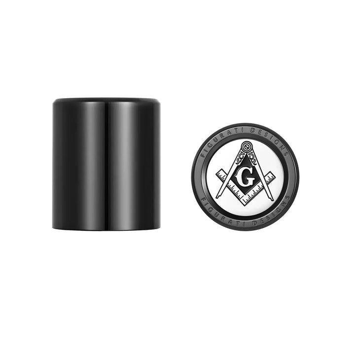 Figurati Designs – Harley-Davidson Stainless-Steel in Black Masonic Emblem Docking Hardware – FD42-DC-25.2/32-BLK