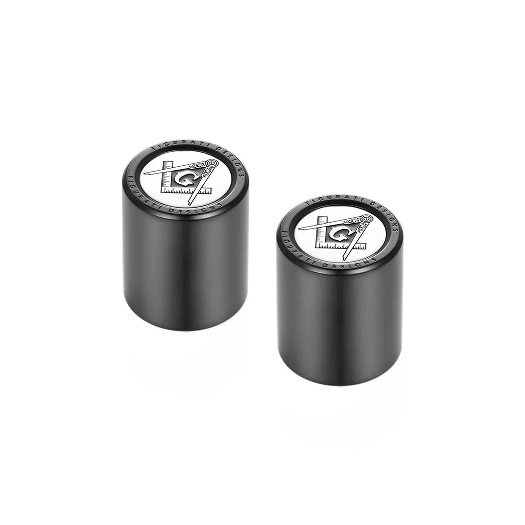 Figurati Designs – Harley-Davidson Stainless-Steel in Black Masonic Emblem Docking Hardware – FD42-DC-25.2/32-BLK