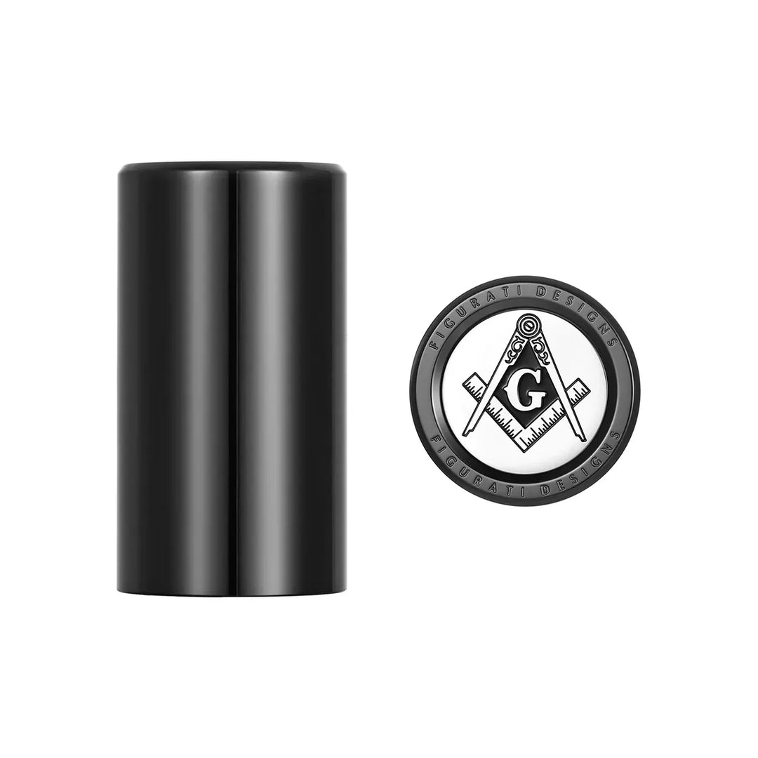 Figurati Designs – Harley-Davidson Stainless-Steel In Black Masonic Emblem Docking Hardware – FD42-DC-25.2/46.5-BLK