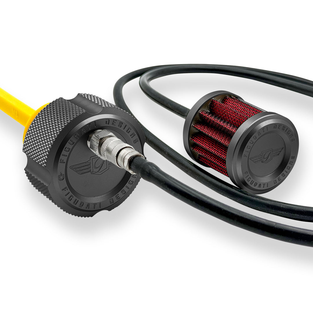 Figurati Designs – Performance Vented Dipstick for Harley-Davidson Touring M8 - Knurled
