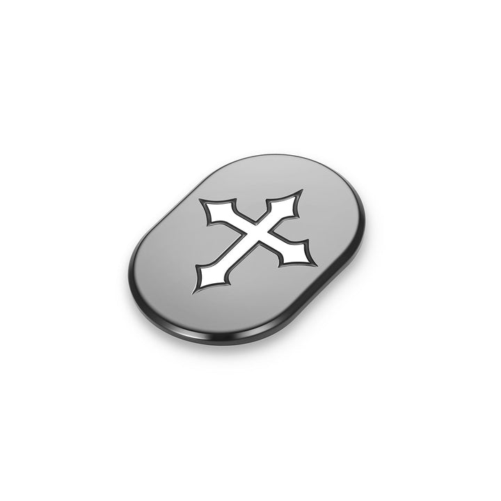 Figurati Designs – Harley-Davidson Black/Silver Cross Antenna Cover - Right – FD41-AC-BLK-RT