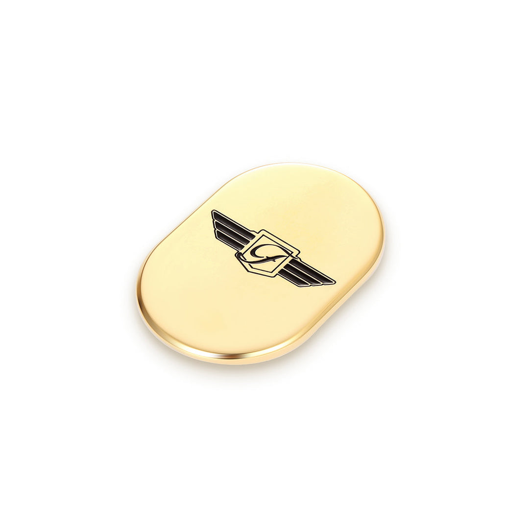 Figurati Designs – Harley-Davidson Gold FD Logo Blk. Antenna Cover - Left – FD01-ACR-GLD-LFT