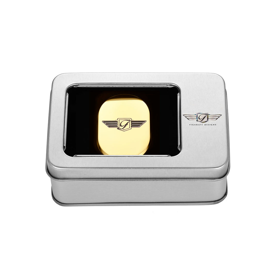 Figurati Designs – Harley-Davidson Gold FD Logo Blk. Antenna Cover - Left – FD01-ACR-GLD-LFT