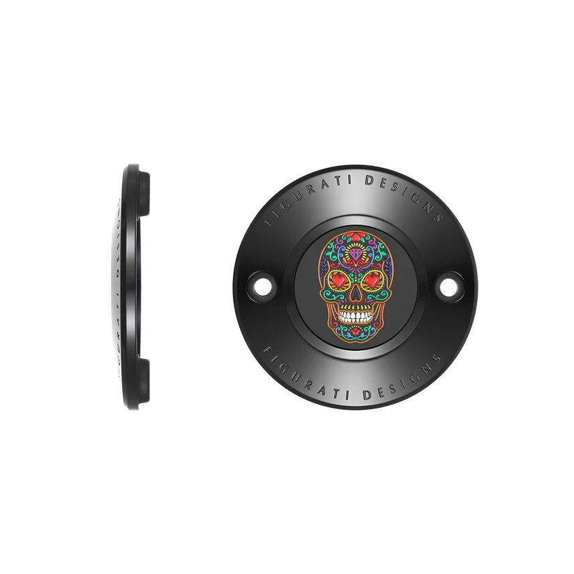 Figurati Designs – Sugar Skull Timing Cover – M8