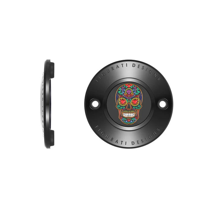 Figurati Designs – Sugar Skull Timing Cover – M8
