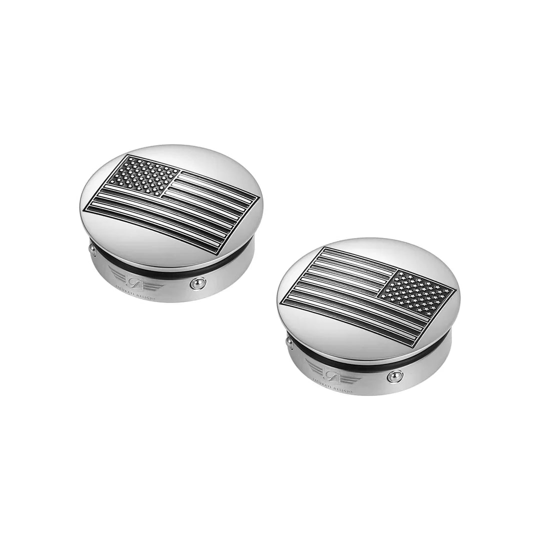 Figurati Designs – Harley-Davidson Stainless-Steel Contrast Cut Custom American Flag-Reversed – FD26R-AF-CC-SS