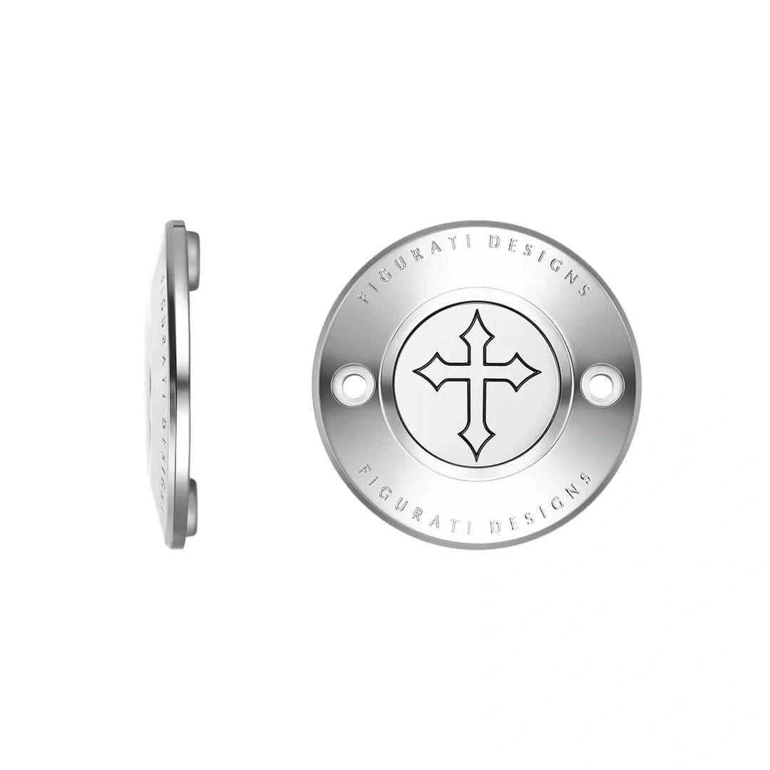 Figurati Designs – Harley-Davidson Stainless-Steel Cross M8 Timing Cover – FD41-TC-2H-SS