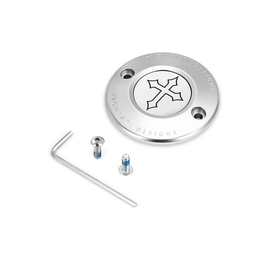 Figurati Designs – Harley-Davidson Stainless-Steel Cross M8 Timing Cover – FD41-TC-2H-SS