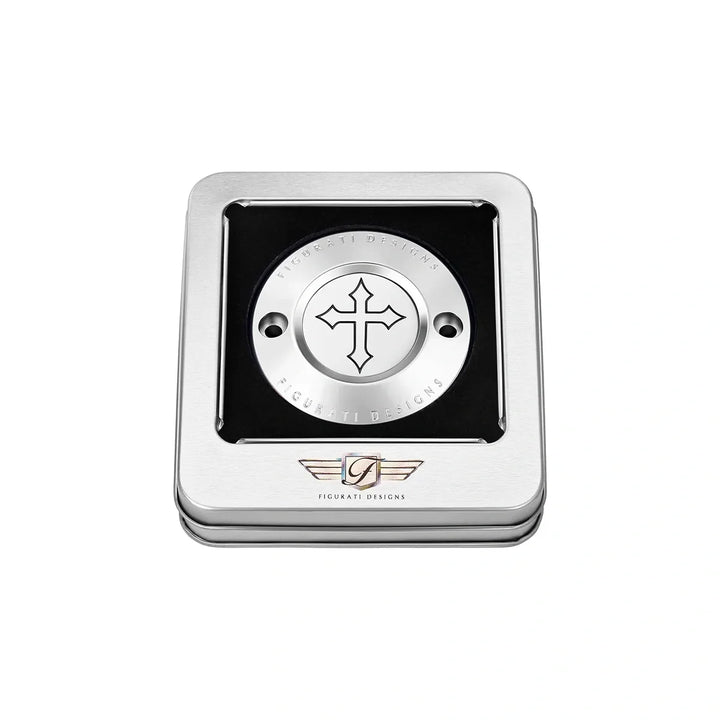 Figurati Designs – Harley-Davidson Stainless-Steel Cross M8 Timing Cover – FD41-TC-2H-SS