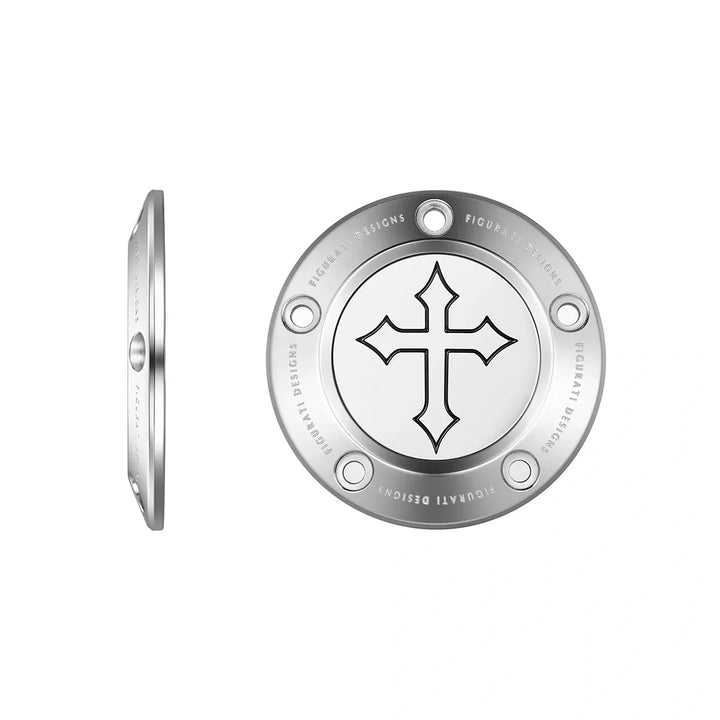 Figurati Designs – Harley-Davidson Stainless-Steel Cross Twin Cam Timing Cover – FD41-TC-5H-SS