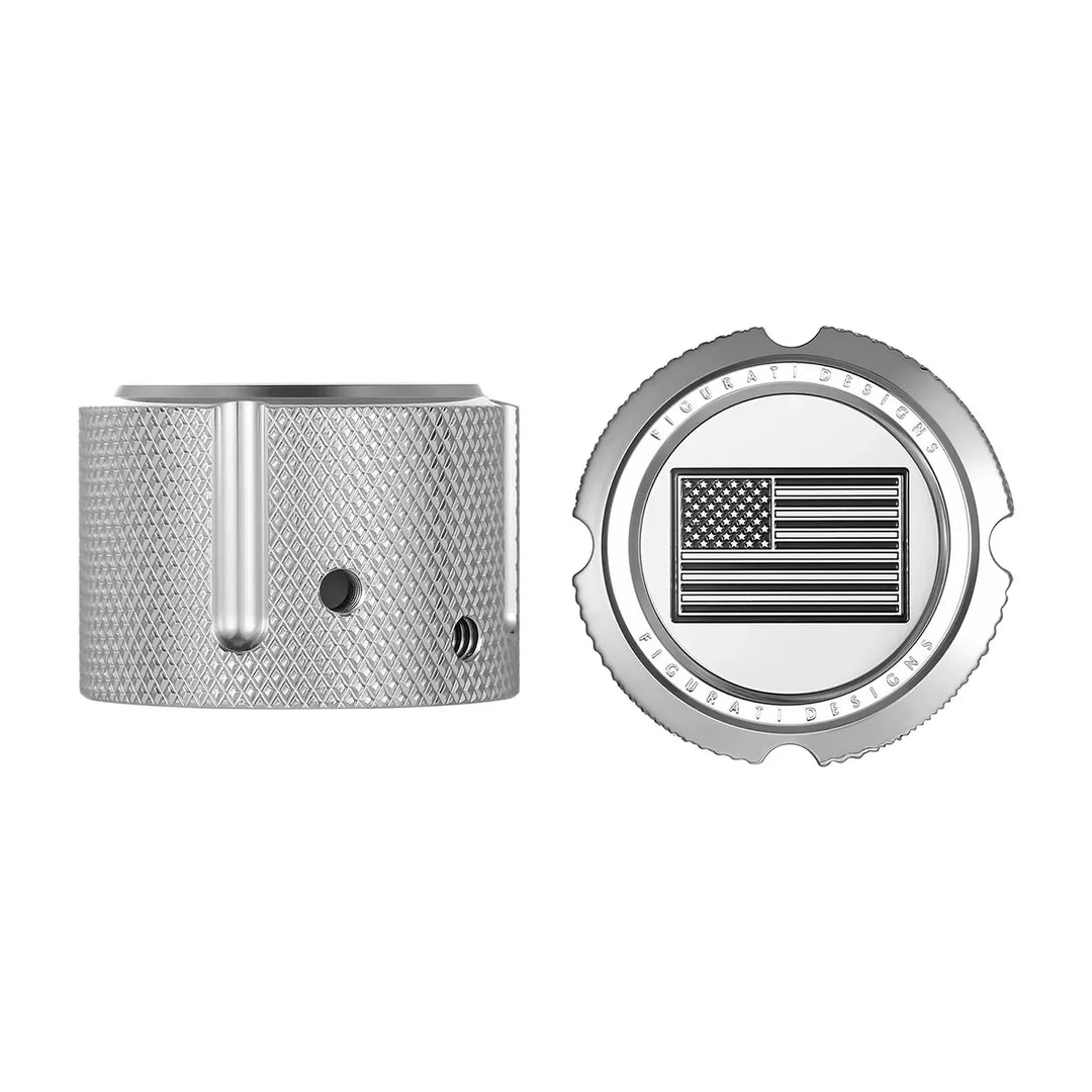Figurati Designs – Harley-Davidson Stainless-Steel Front Axle Nut Covers American Flag - Reversed – FD26R-FAC-SS