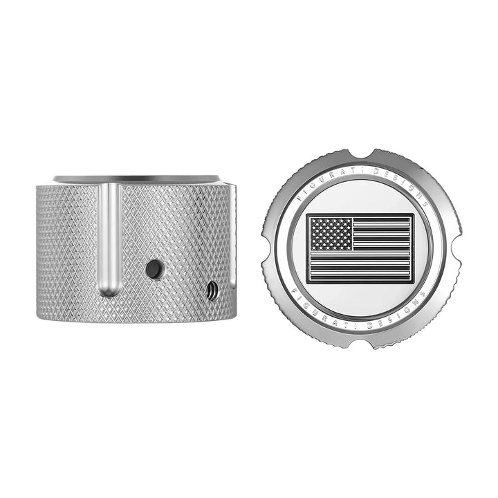 Figurati Designs – Harley-Davidson Stainless-Steel Front Axle Nut Covers American Flag - Reversed – FD26R-FAC-SS