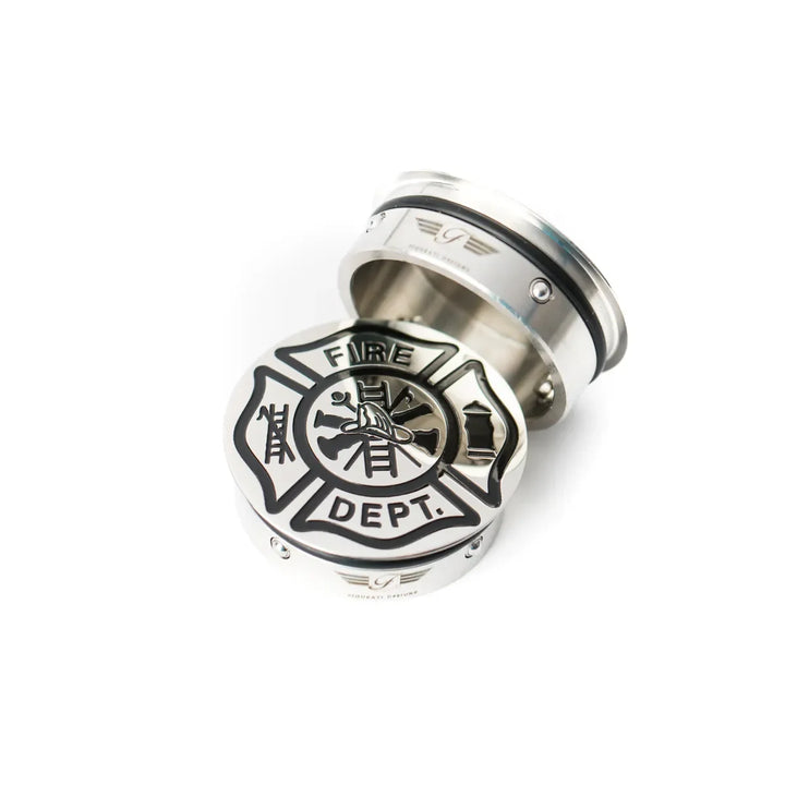 Figurati Designs – Harley-Davidson Stainless-Steel Swing Arm Covers Maltese Cross - FIRE – FD74-MCF-SS