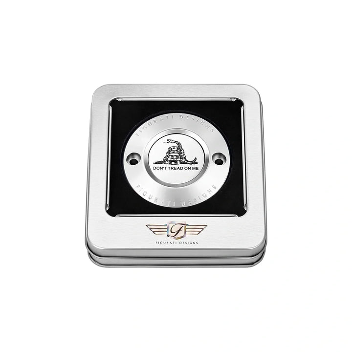 Figurati Designs – Harley-Davidson Stainless-Steel Don’t Tread on Me M8 Timing Cover – FD40-TC-2H-SS