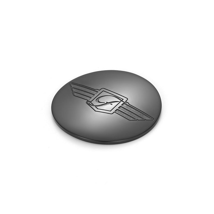 Figurati Designs – Harley-Davidson Stainless-Steel FD Logo Back Fender Cover in Black – FD01-BFCOVER-BLK