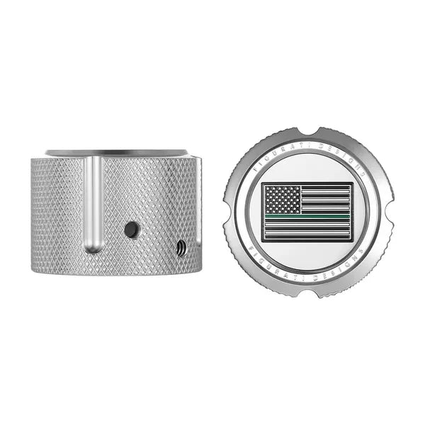 Figurati Designs – Harley-Davidson Stainless-Steel Front Axle Nut Covers Green Line American Flag - Reversed – FD72-FAC-SS