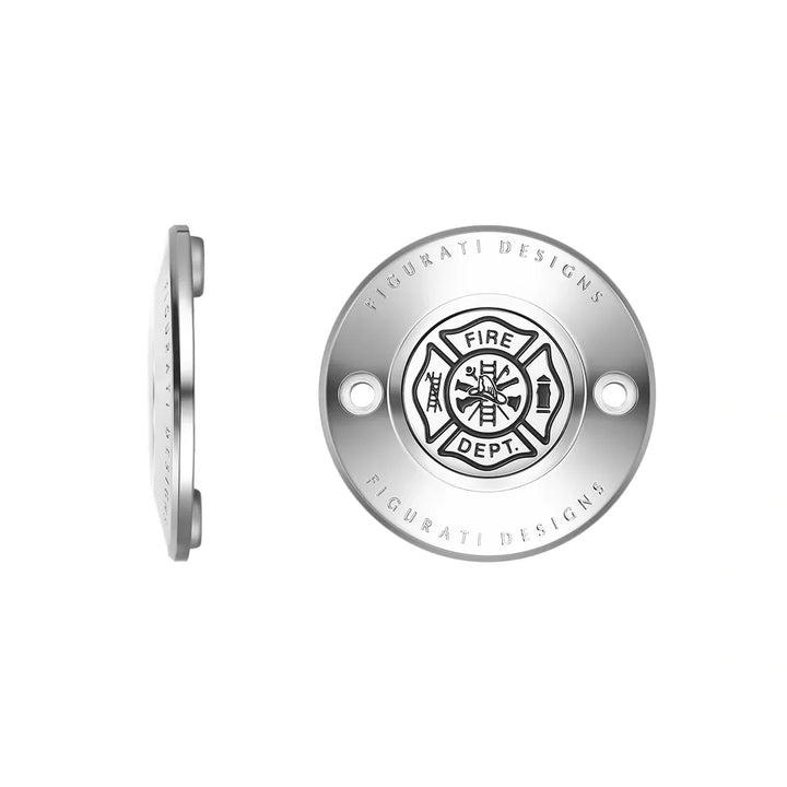Figurati Designs – Harley-Davidson Stainless-Steel Maltese Cross - FIRE M8 Timing Cover – FD74-TC-2H-SS