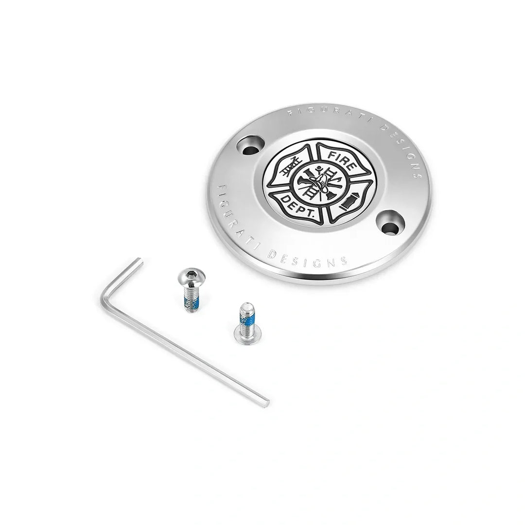 Figurati Designs – Harley-Davidson Stainless-Steel Maltese Cross - FIRE M8 Timing Cover – FD74-TC-2H-SS