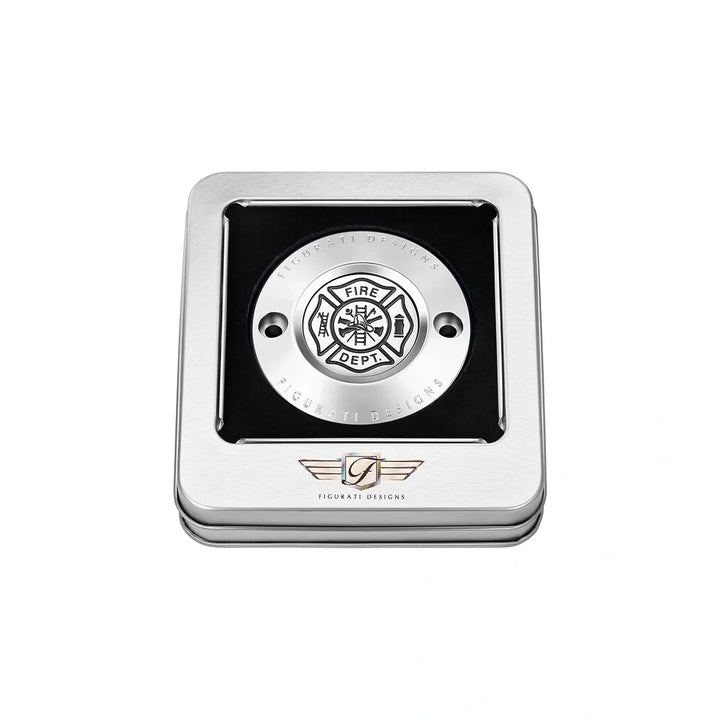 Figurati Designs – Harley-Davidson Stainless-Steel Maltese Cross - FIRE M8 Timing Cover – FD74-TC-2H-SS