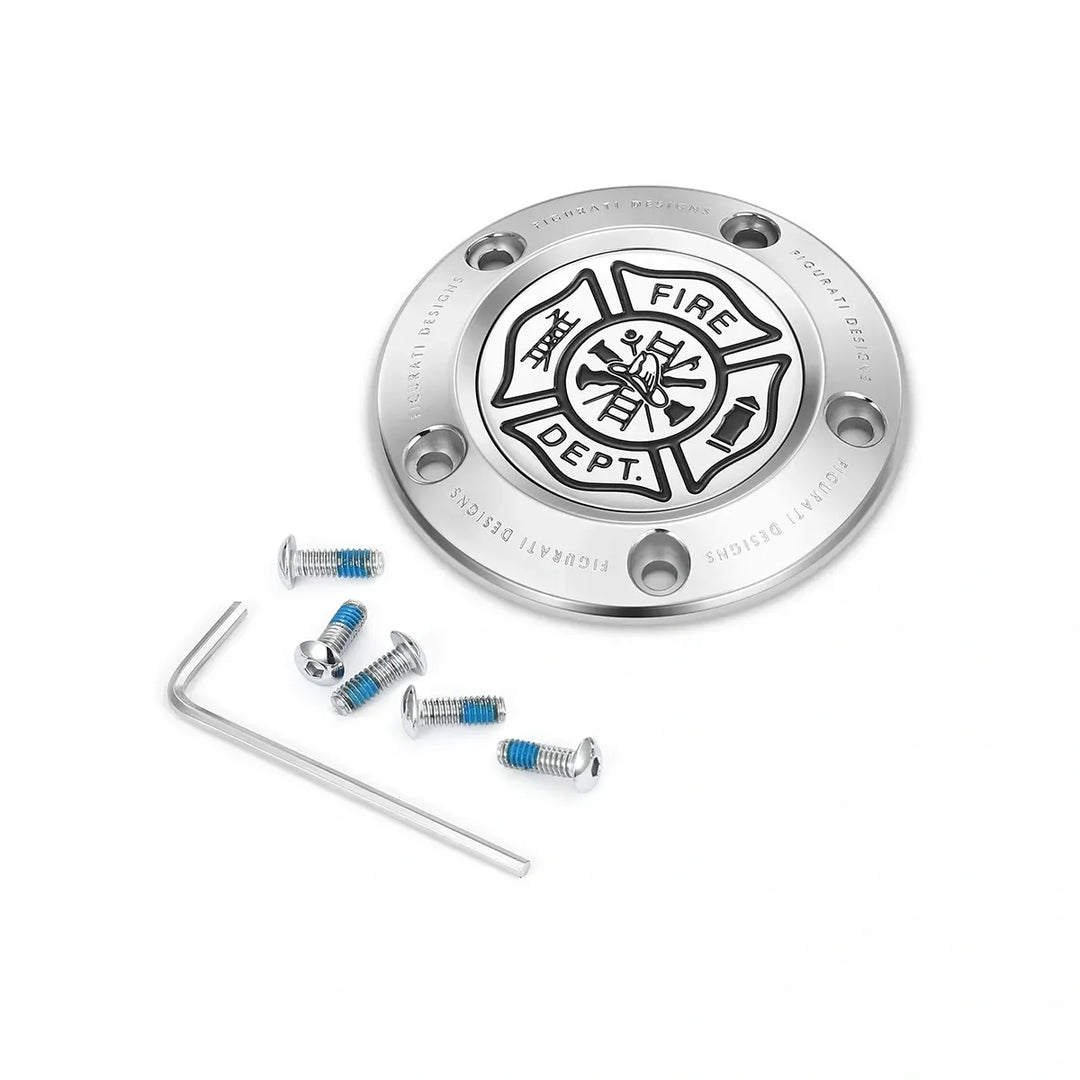 Figurati Designs – Harley-Davidson Stainless-Steel Maltese Cross - Reversed Twin Cam Timing Cover – FD74-TC-5H-SS