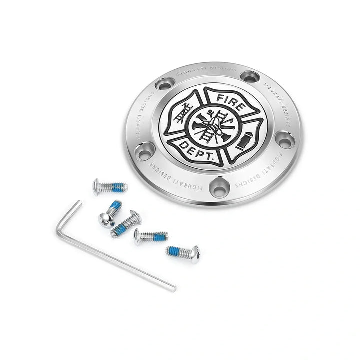 Figurati Designs – Harley-Davidson Stainless-Steel Maltese Cross - Reversed Twin Cam Timing Cover – FD74-TC-5H-SS