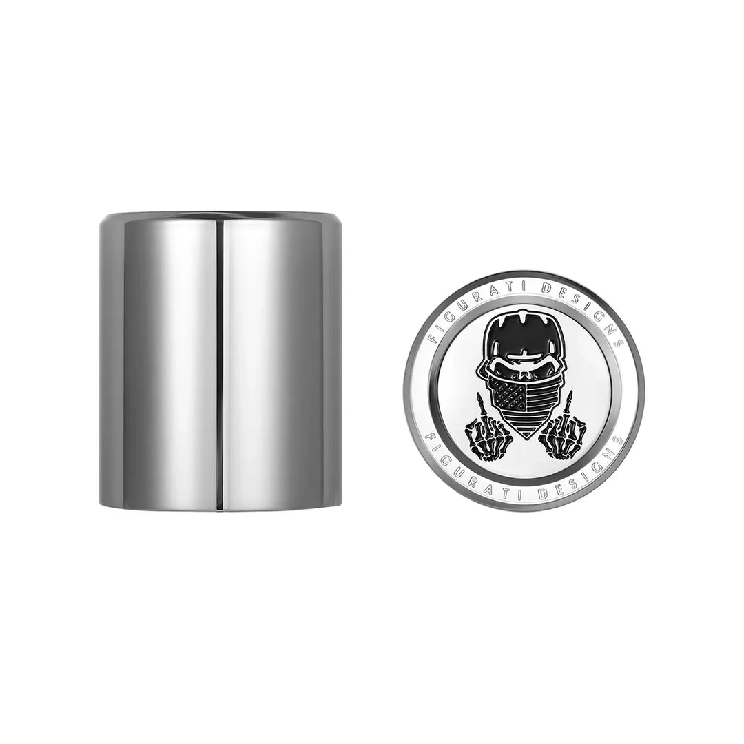 Figurati Designs – Harley-Davidson Stainless-Steel Masked Skull Docking Hardware – FD29-DC-27.2/32-SS