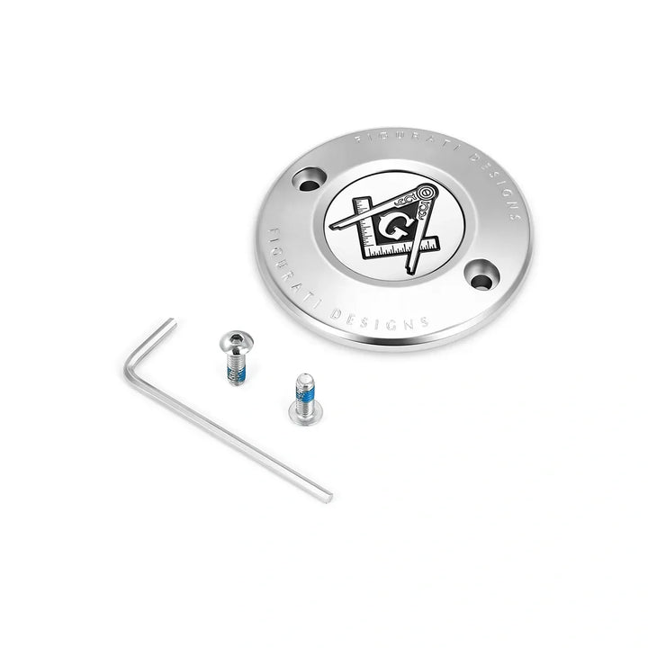 Figurati Designs – Harley-Davidson Stainless-Steel Masonic Emblem M8 Timing Cover – FD42-TC-2H-SS