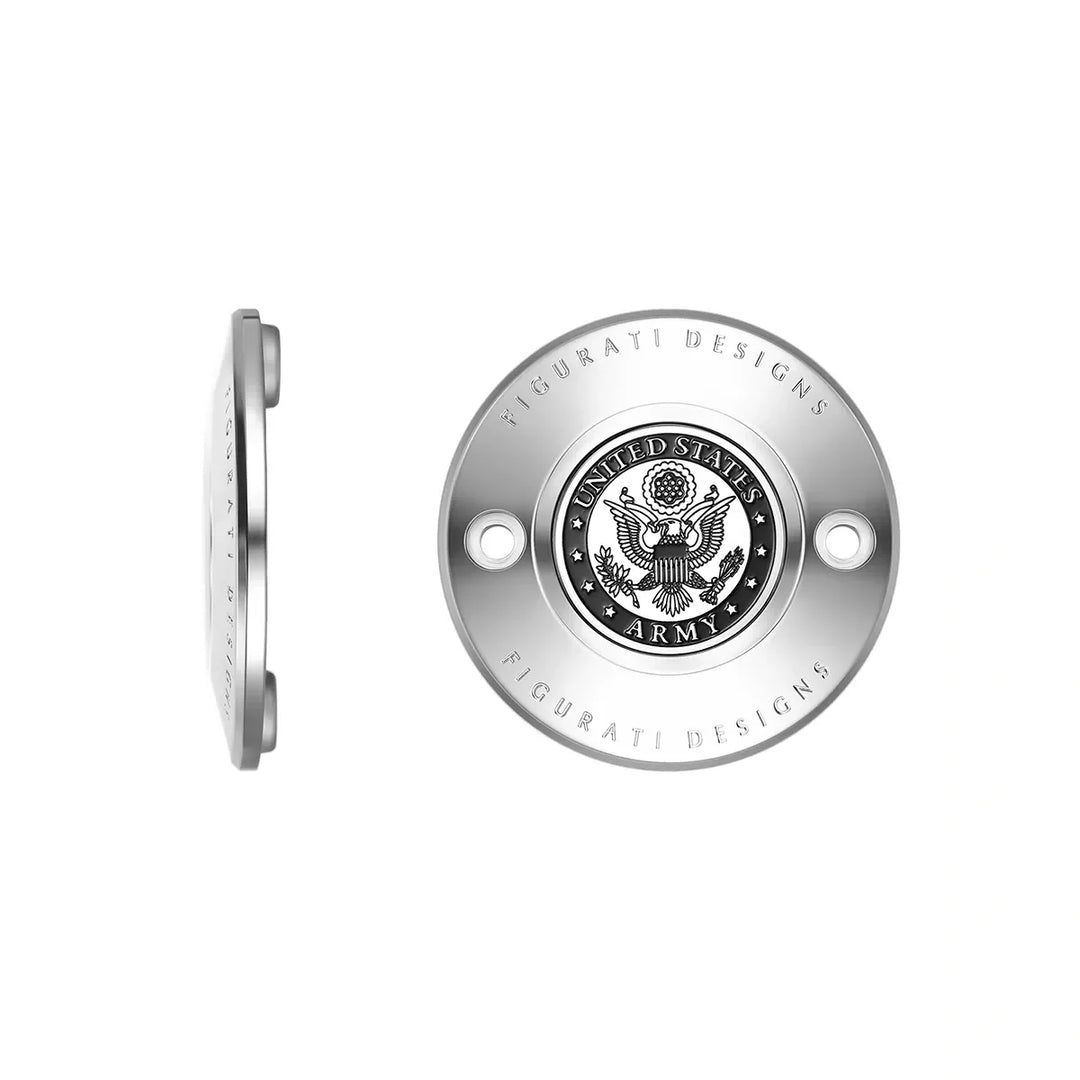 Figurati Designs – Harley-Davidson Stainless-Steel Officially Licensed US Army M8 Timing Cover – FD81-TC-2H-SS