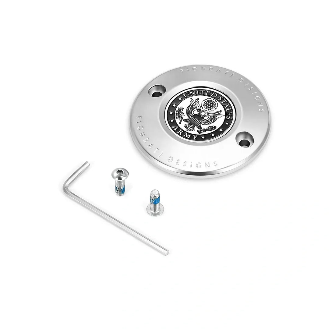 Figurati Designs – Harley-Davidson Stainless-Steel Officially Licensed US Army M8 Timing Cover – FD81-TC-2H-SS