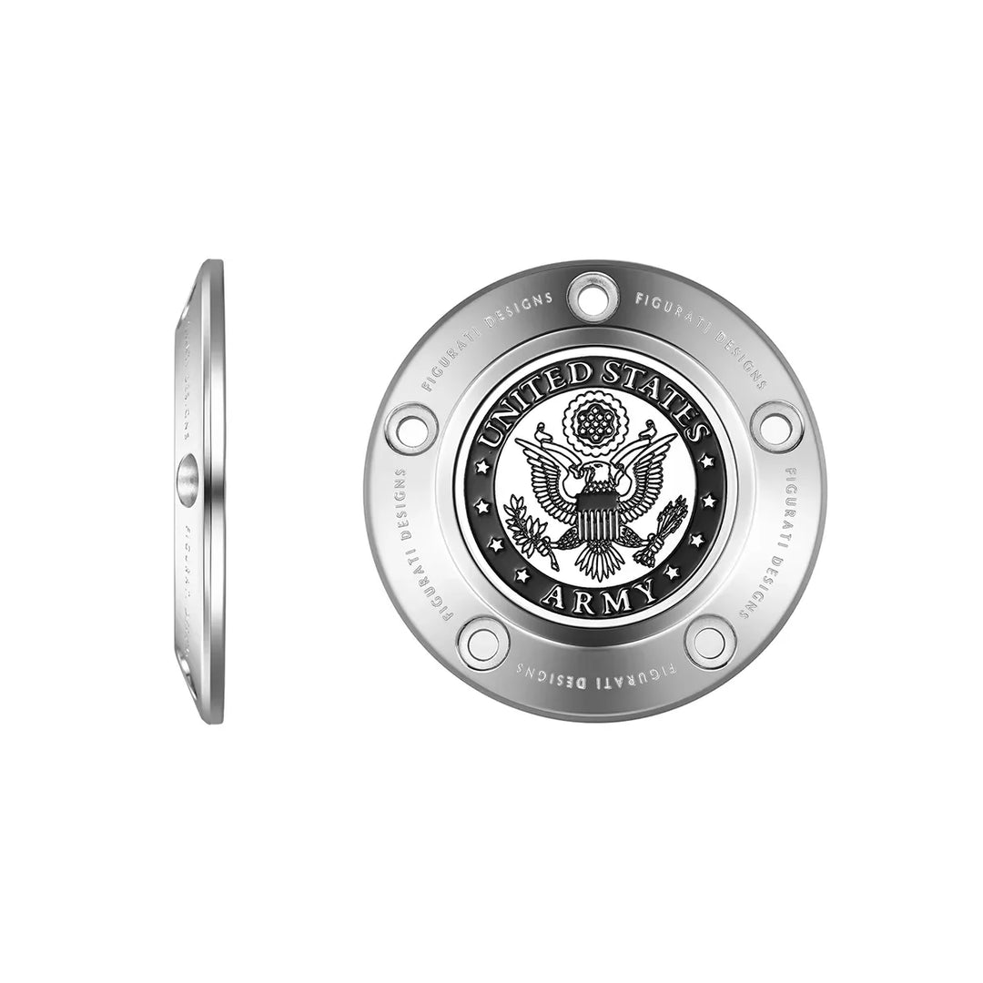 Figurati Designs – Harley-Davidson Stainless-Steel Officially Licensed US Army Twin Cam Timing Cover – FD81-TC-5H-SS