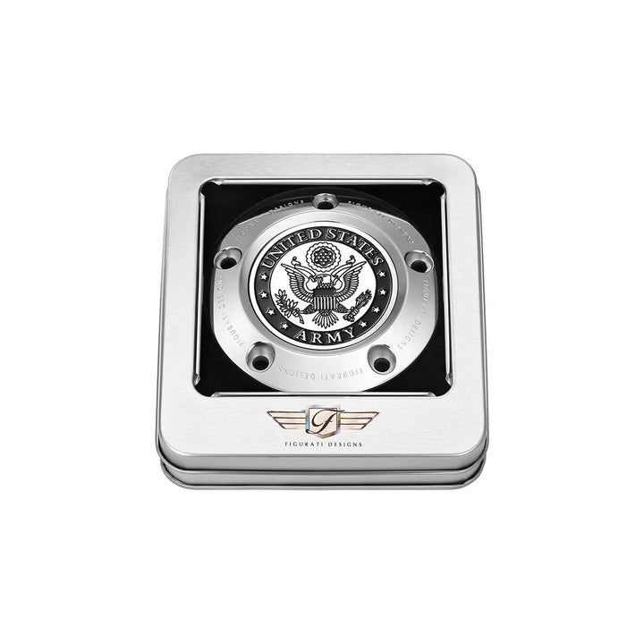 Figurati Designs – Harley-Davidson Stainless-Steel Officially Licensed US Army Twin Cam Timing Cover – FD81-TC-5H-SS