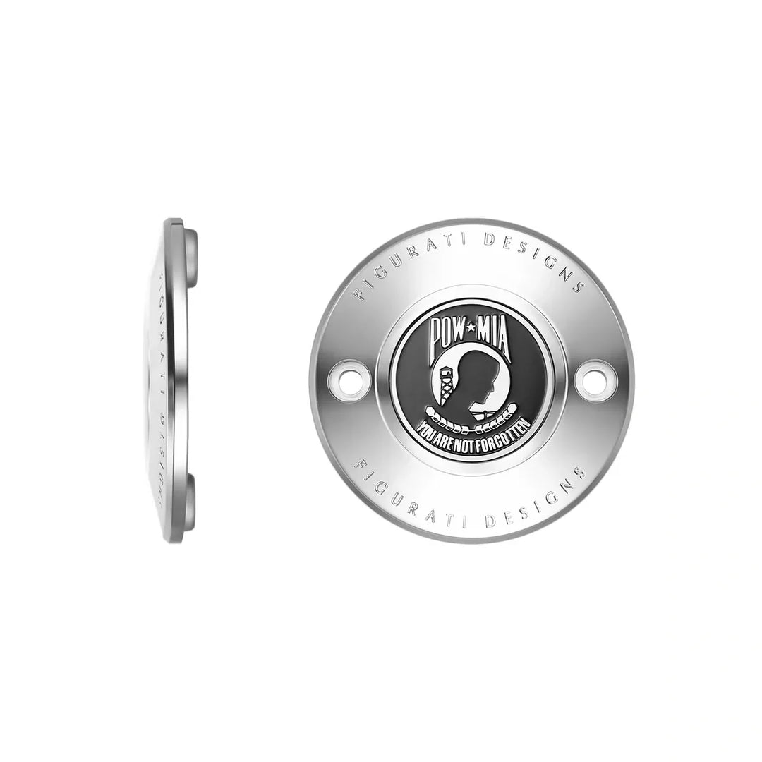 Figurati Designs – Harley-Davidson Stainless-Steel POW MIA M8 Timing Cover – FD50-TC-2H-SS