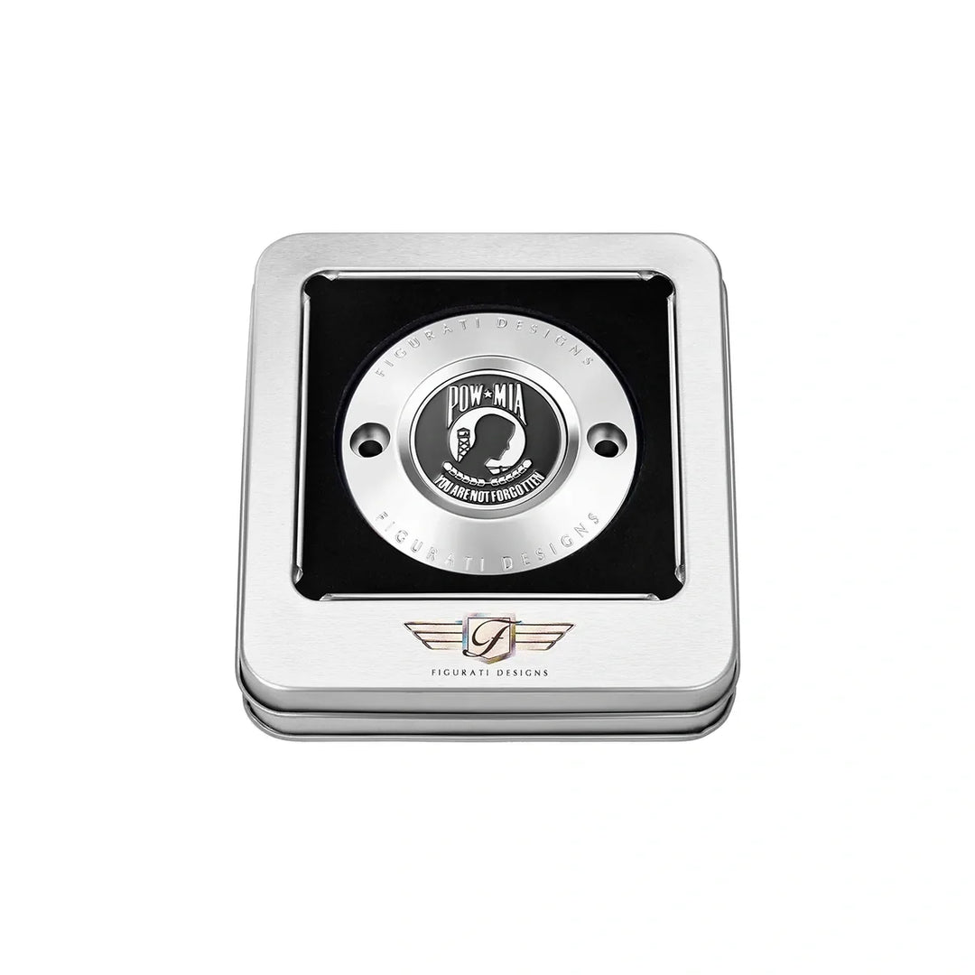 Figurati Designs – Harley-Davidson Stainless-Steel POW MIA M8 Timing Cover – FD50-TC-2H-SS