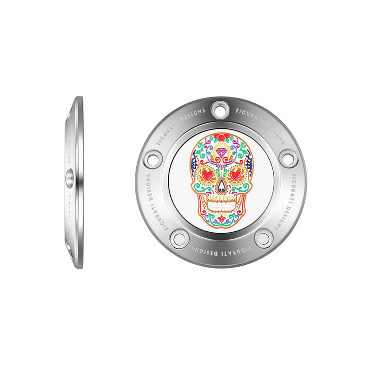 Figurati Designs – Sugar Skull Timing Cover – Twin Cam