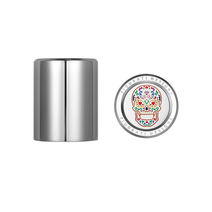 Figurati Designs – Harley-Davidson Stainless-Steel Sugar Skulls Docking Covers – FD30-DC-25.2/32-SS