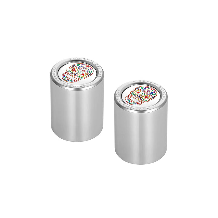 Figurati Designs – Harley-Davidson Stainless-Steel Sugar Skulls Docking Covers – FD30-DC-25.2/32-SS